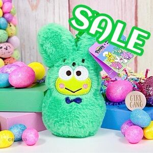 Easter Sanrio Keroppi x Peeps Bunny 5” Plush Backpack Clip NWT Hello Kitty